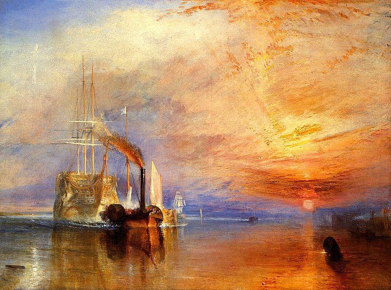 Joseph Mallord William Turner The fighting Temeraire tugged to her last berth to be broken up, oil painting picture